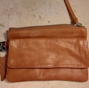 SOLD-DAY & MOOD PINE LEATHER WRISTLET